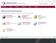 Tablet Screenshot of learn.onion.net